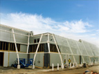 Plaza frontage steelwork