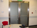 Office doors in stainless steel